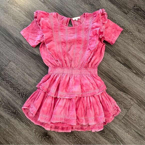 Loveshackfancy Natasha Dress in Bordeaux Hand Dye - Picture 1 of 10